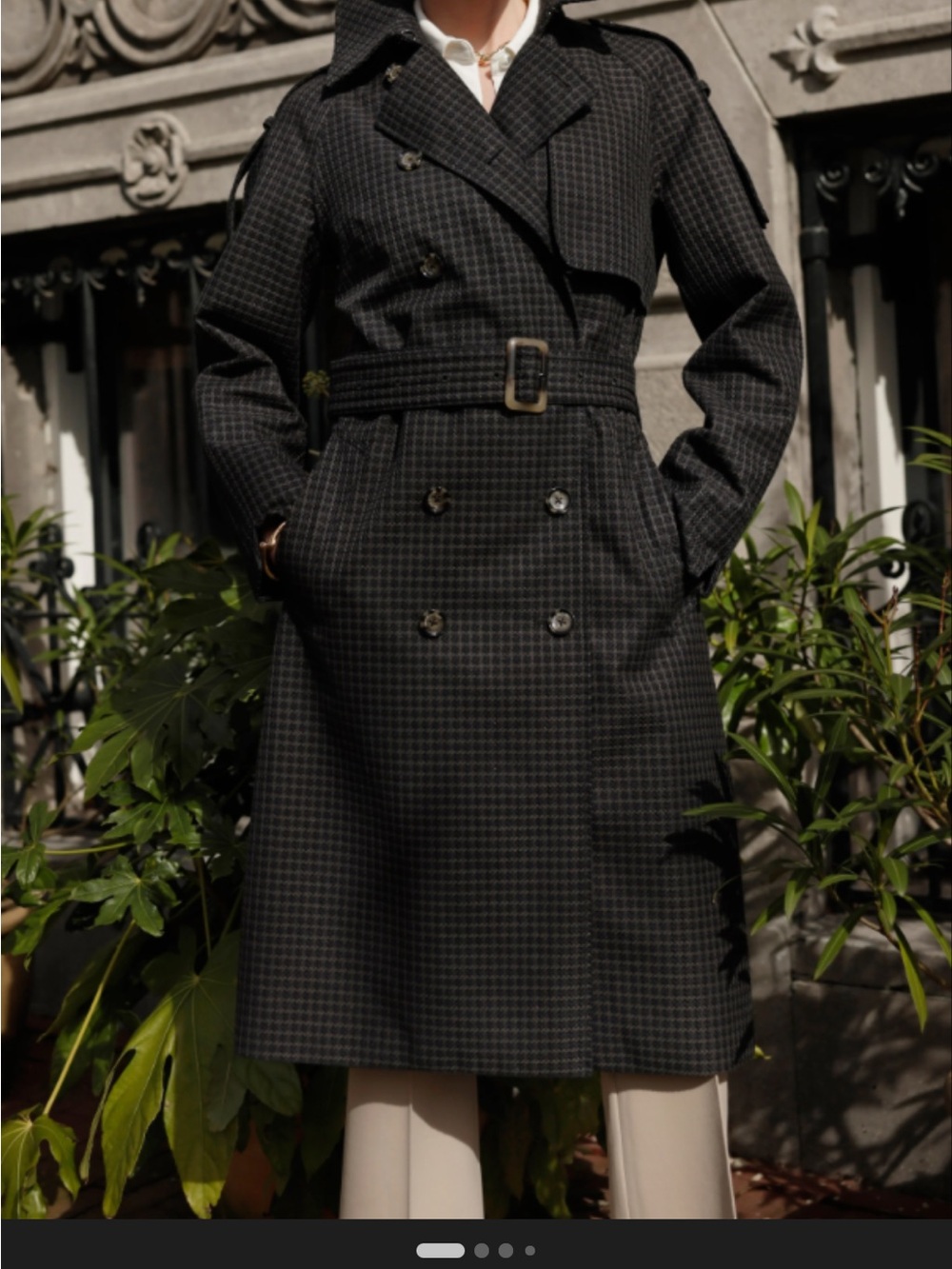 Rain couture Amsterdam classic black trench coat. Waterproof.